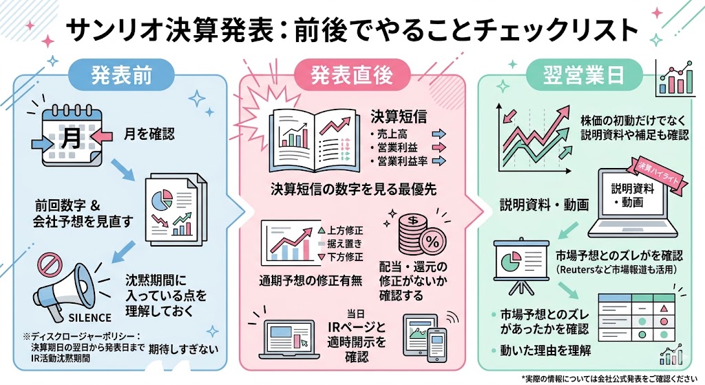 決算発表の前後でやること