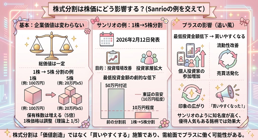 株式分割は株価にどう影響する?
