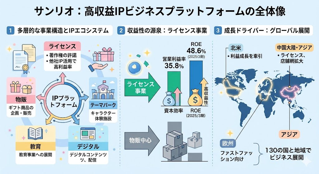 サンリオはどんな会社か|“キャラクター株”ではなく高収益IP企業として見る