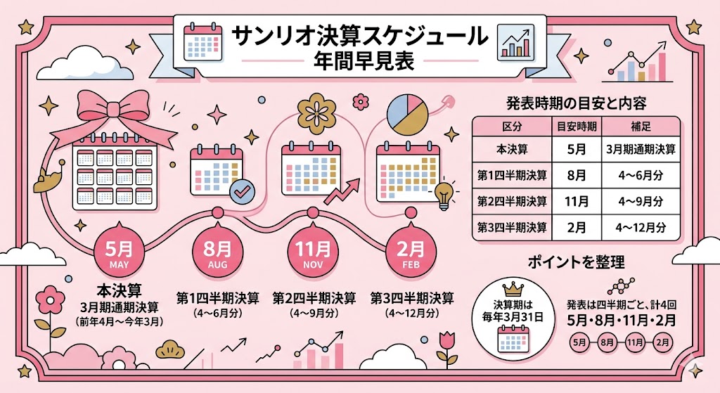 サンリオの決算はいつ?まず年間スケジュールを確認