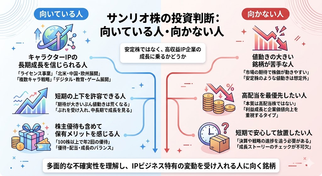 サンリオ株が向いている人・向かない人