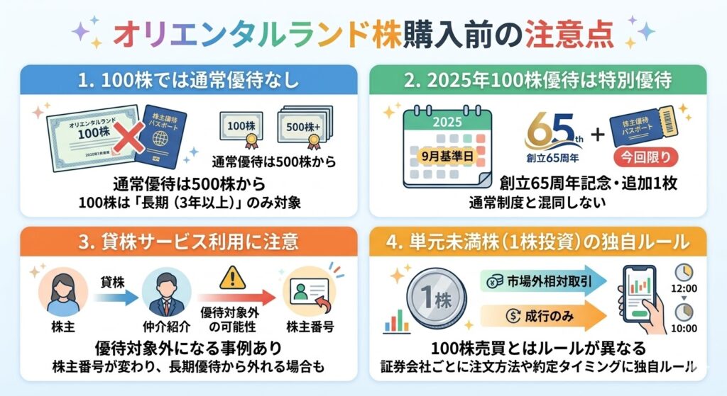 オリエンタルランドの株を買う前に知っておきたい注意点