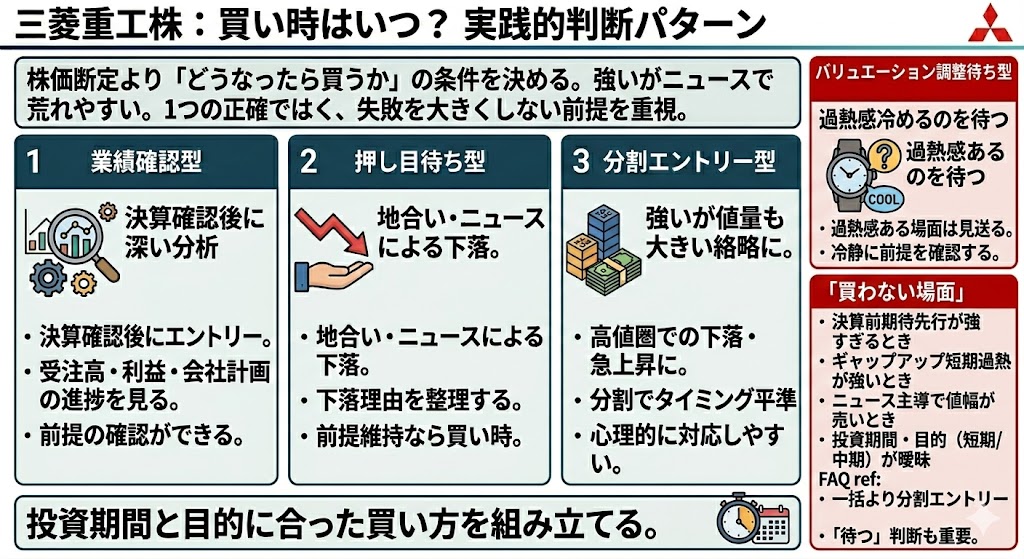 三菱重工株の買い時はいつ?実践的な判断パターン