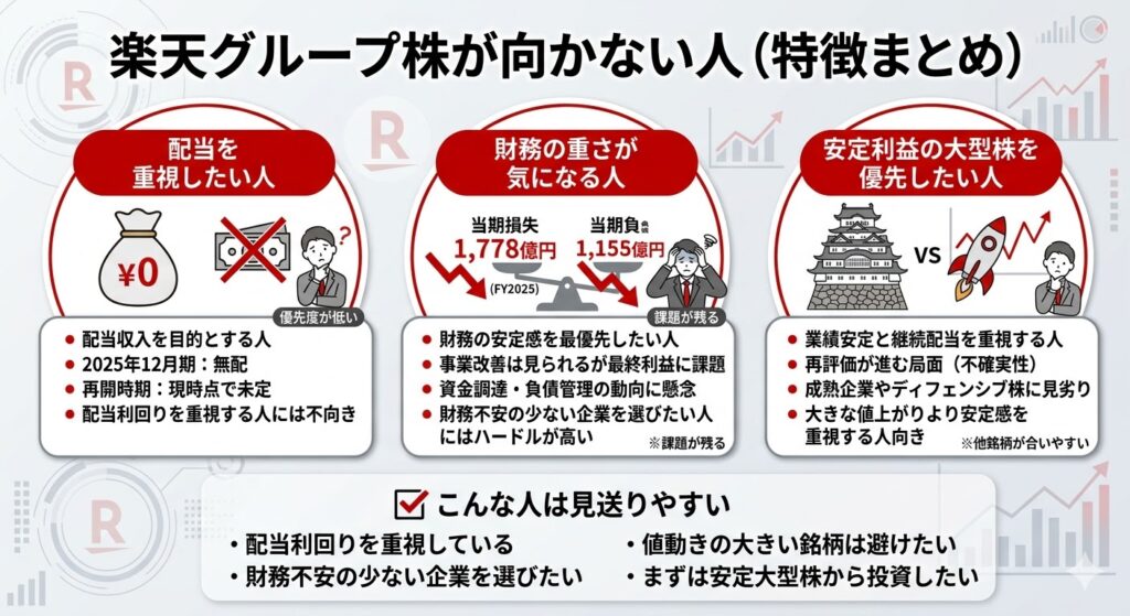 楽天グループ株が向かない人