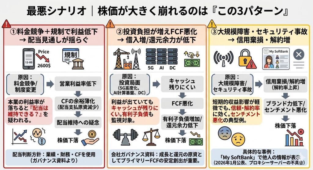最悪シナリオ｜株価が大きく崩れるのは「この3パターン」