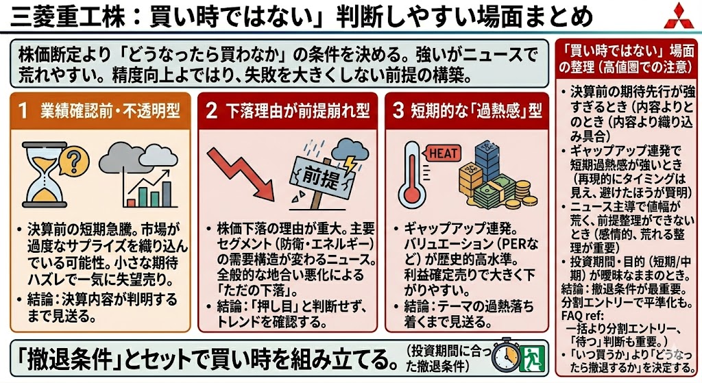 逆に「今は買い時ではない」と判断しやすい場面
