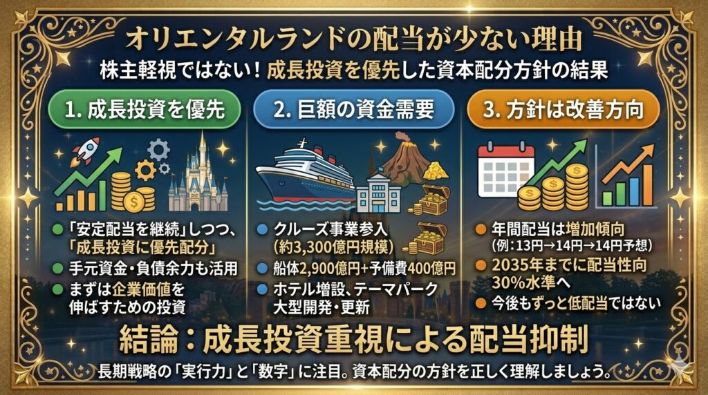 オリエンタルランドの配当が少ない理由