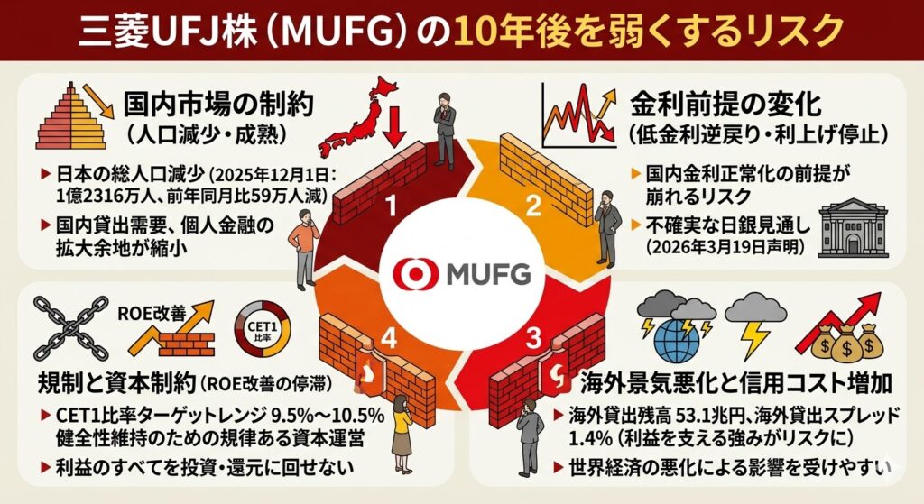 三菱UFJ株の10年後を弱くするリスク