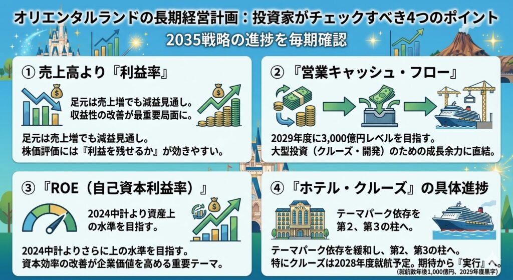 オリエンタルランドの経営計画で投資家が見るべきポイント