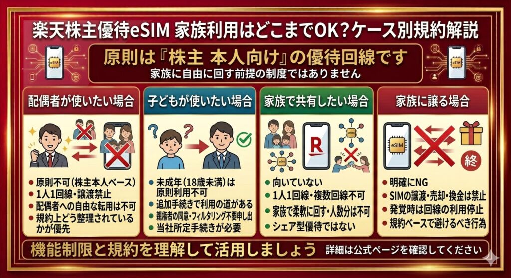家族利用はどこまでOK？ケース別に解説