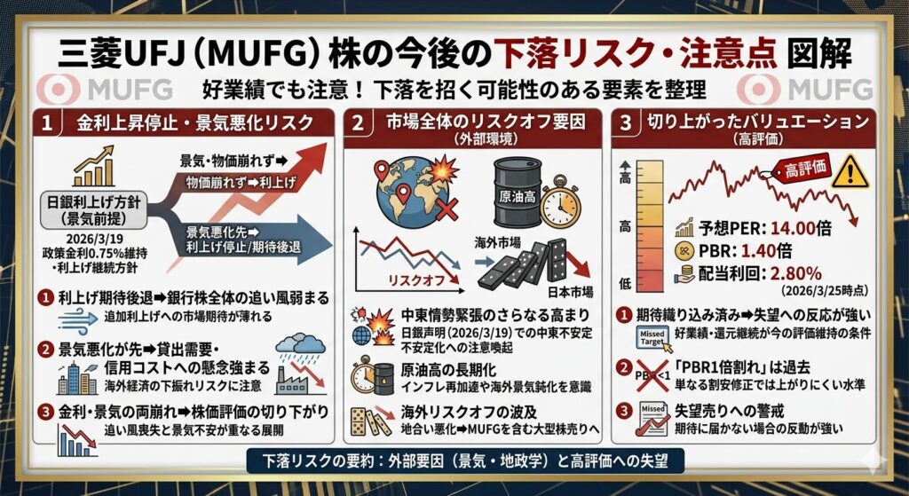 今後の下落リスク・注意点