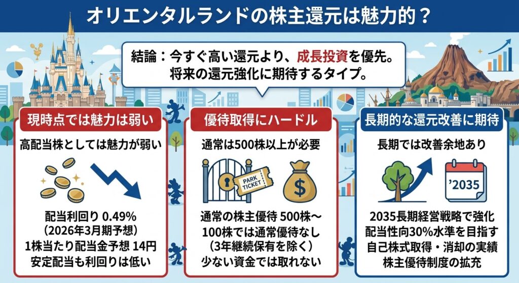 オリエンタルランドの株主還元は魅力的？
