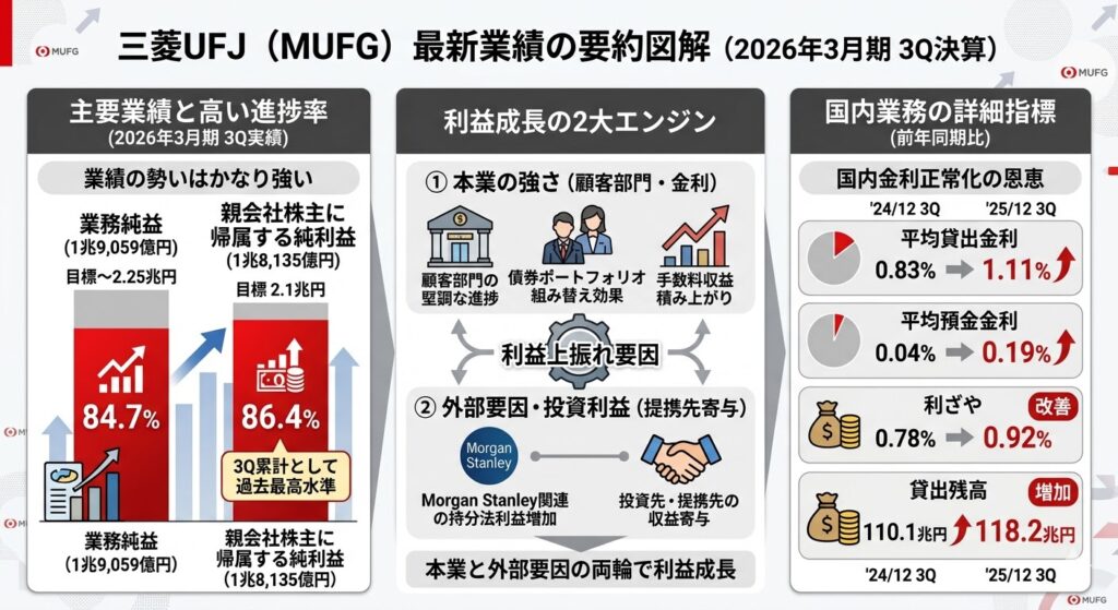 まず確認したい三菱UFJの最新業績