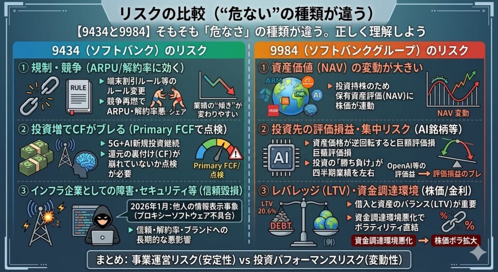 リスクの比較（“危ない”の種類が違う）