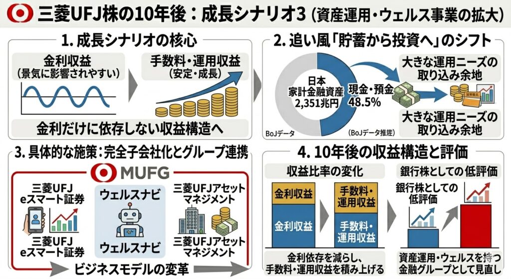 10年後の成長シナリオ3:資産運用・ウェルス事業の拡大