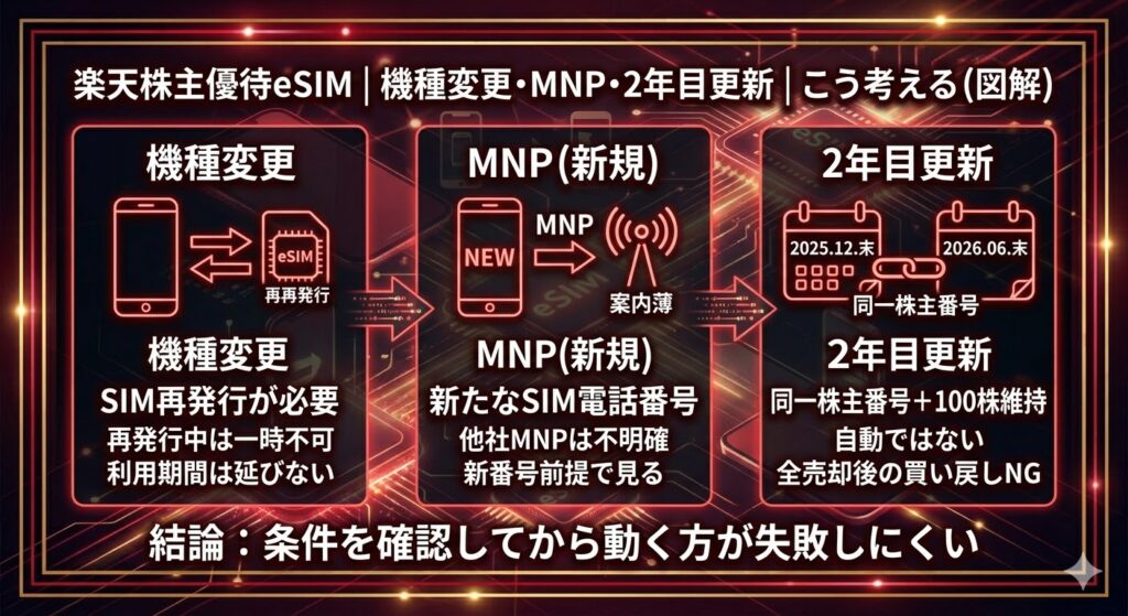 先に結論｜機種変更・MNP・2年目更新はこう考える