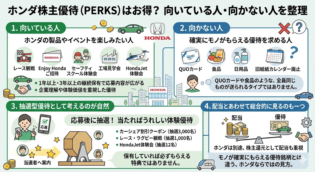 ホンダの株主優待はお得?向いている人・向かない人