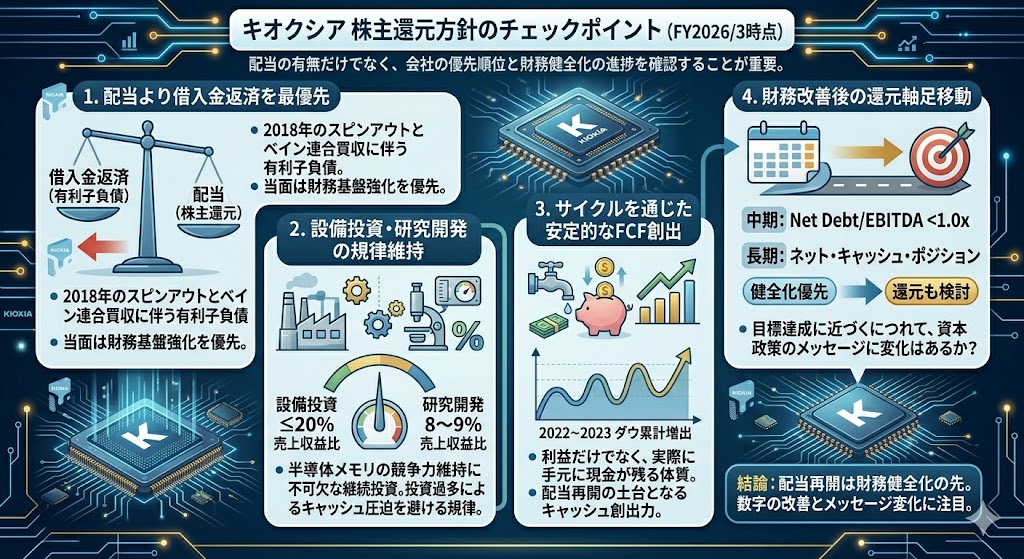 キオクシアの株主還元方針で見るべきポイント