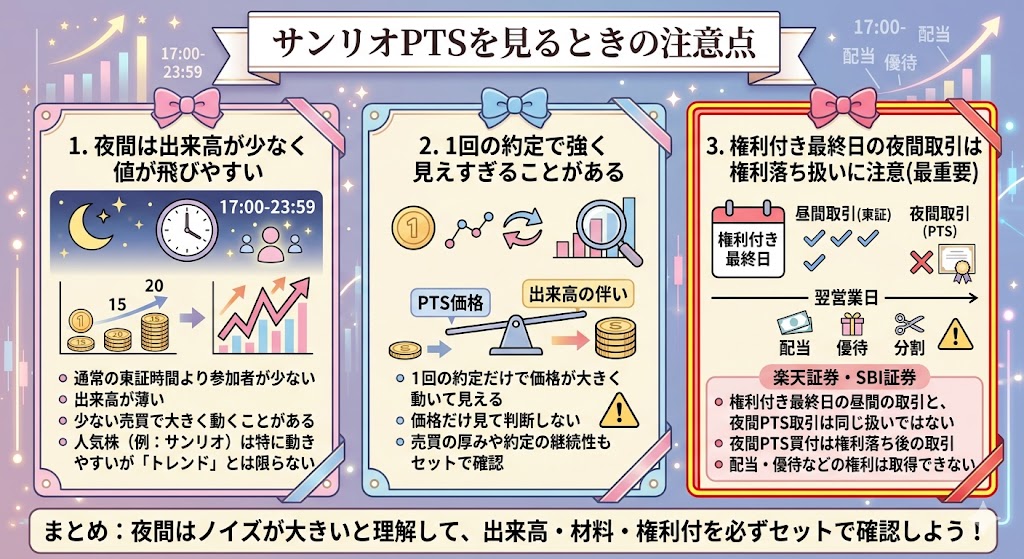 サンリオPTSを見るときの注意点
