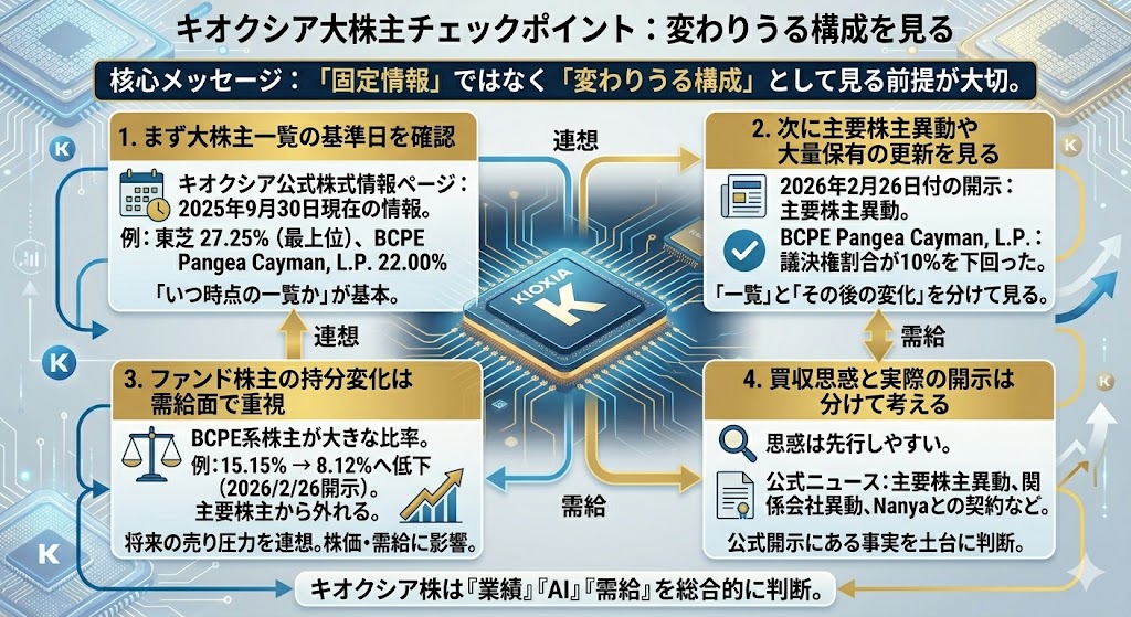 キオクシアの大株主を見るときのチェックポイント