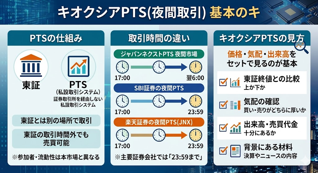 PTSとは？キオクシアの夜間取引でまず知っておきたい基本