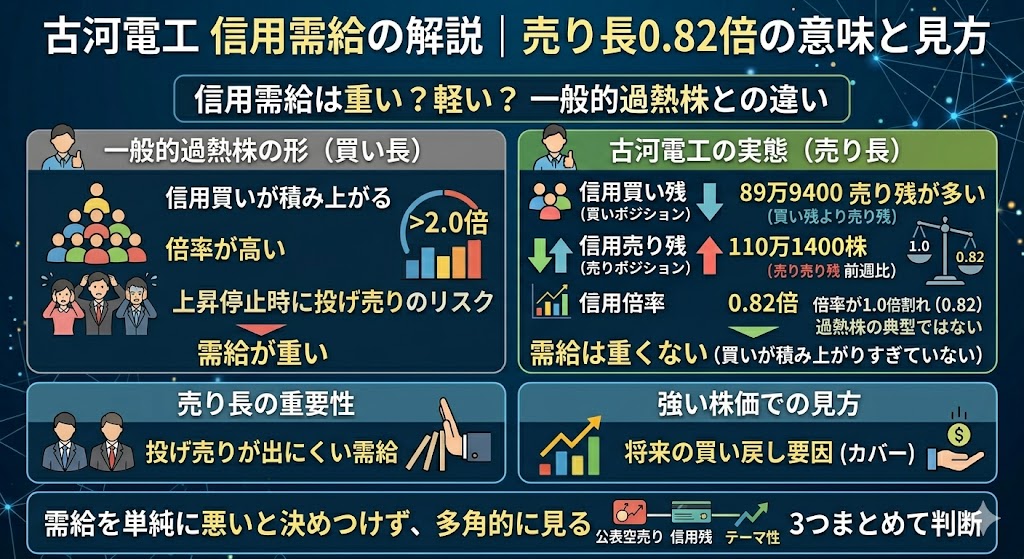 古河電工の信用需給は重い？軽い？