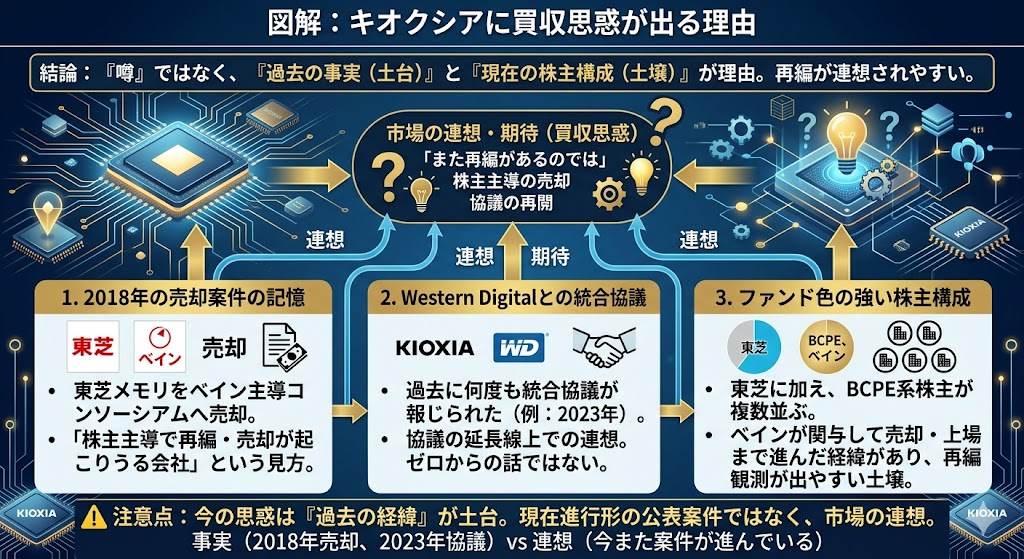 キオクシアに買収思惑が出る理由