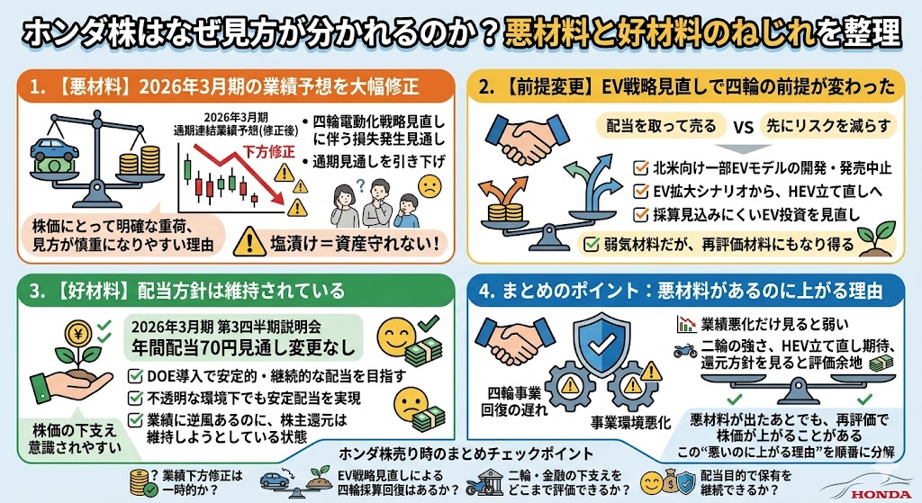 まず前提確認：今のホンダ株はなぜ見方が分かれるのか