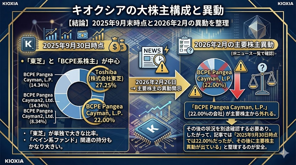 キオクシアの大株主は誰？【結論】