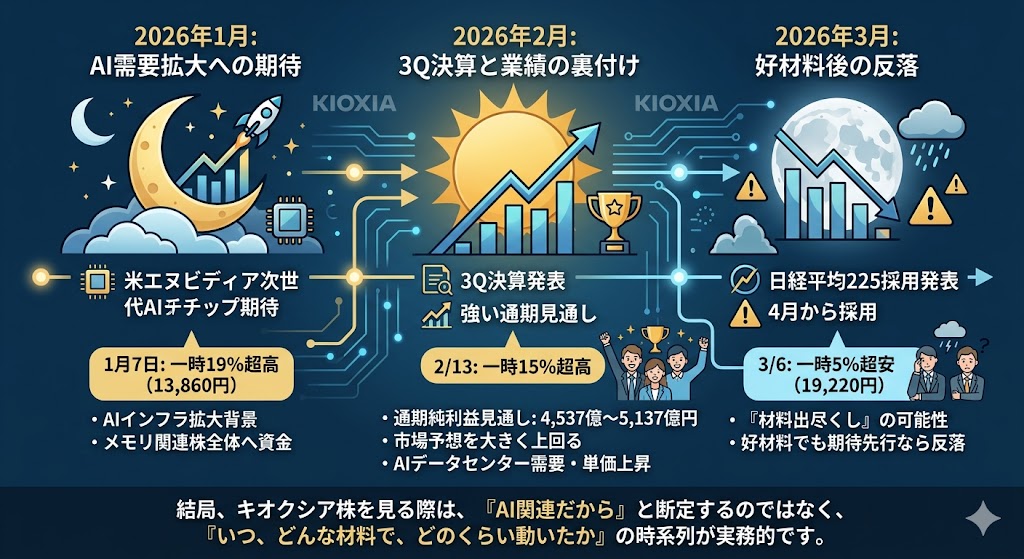 実際に株価が動いた局面を時系列で整理