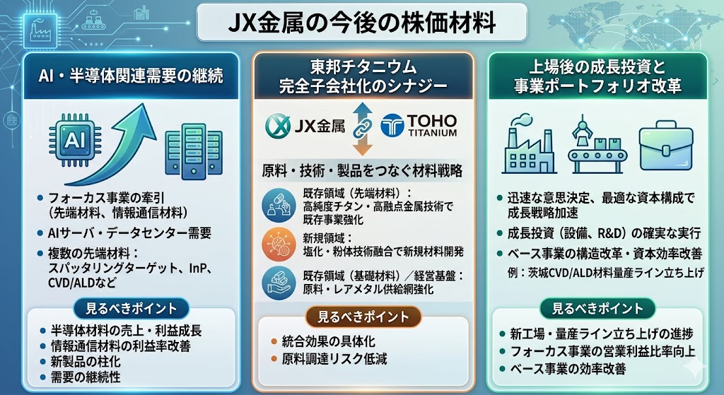 JX金属の今後の株価材料は?