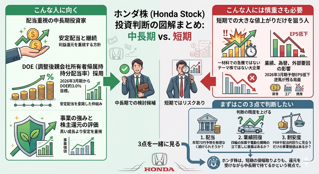 結論:ホンダ株はどんな人が買うべき?