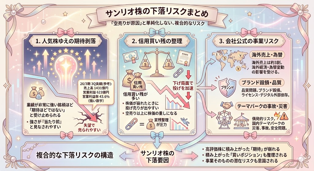 サンリオ株の下落リスクはどこにある？