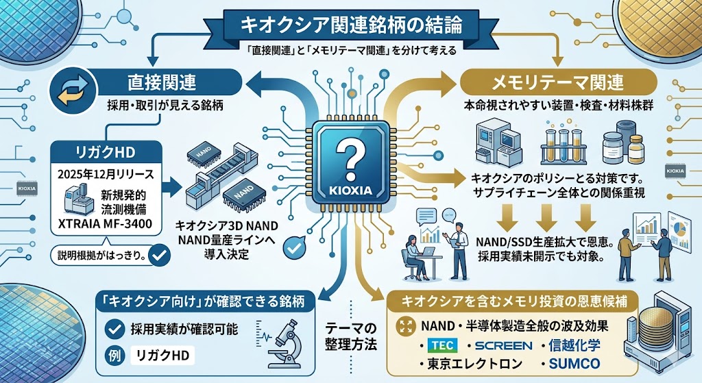キオクシア関連銘柄の結論【まず確認】