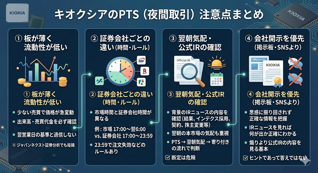 キオクシアのPTSで注意したいポイント