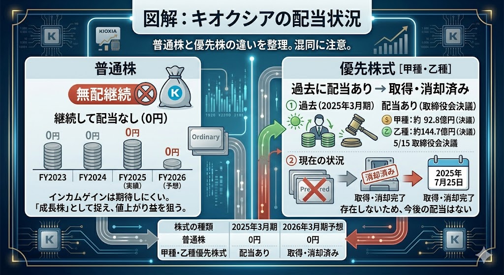 キオクシアの配当状況