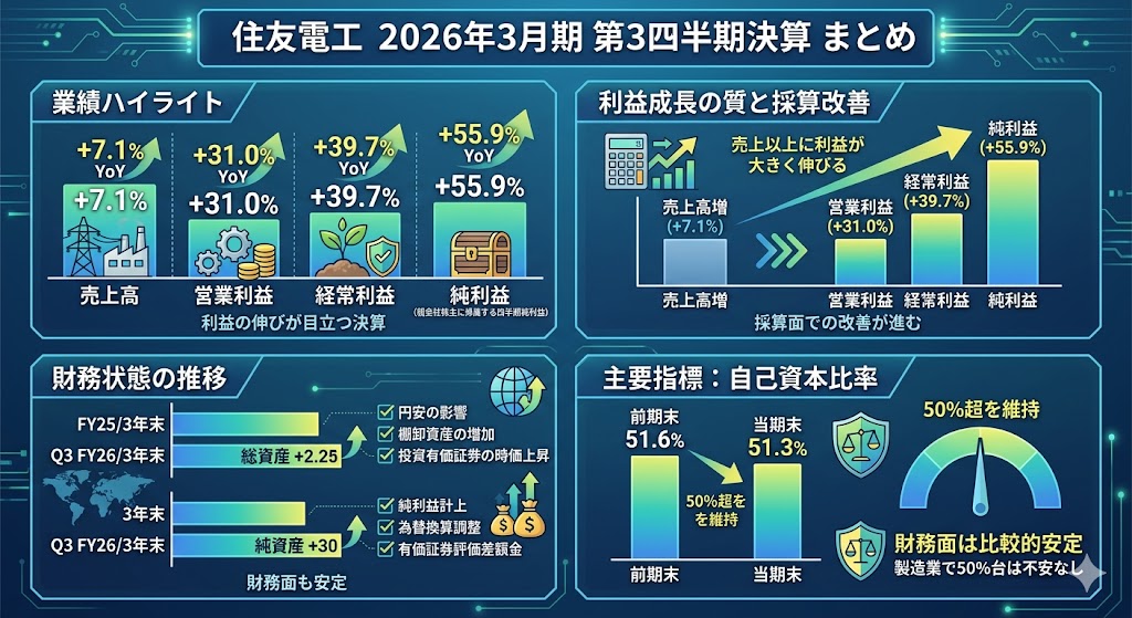 住友電工の最新決算の内容を詳しく解説