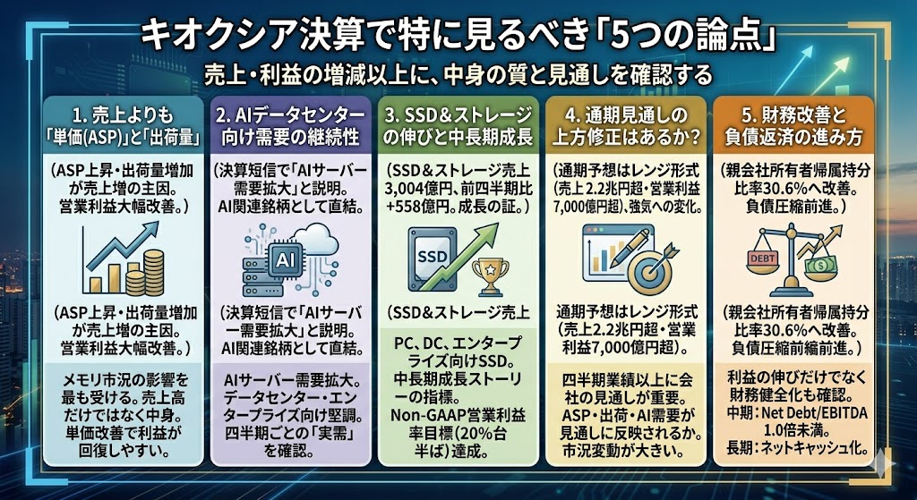 キオクシアの決算で見るべきポイント