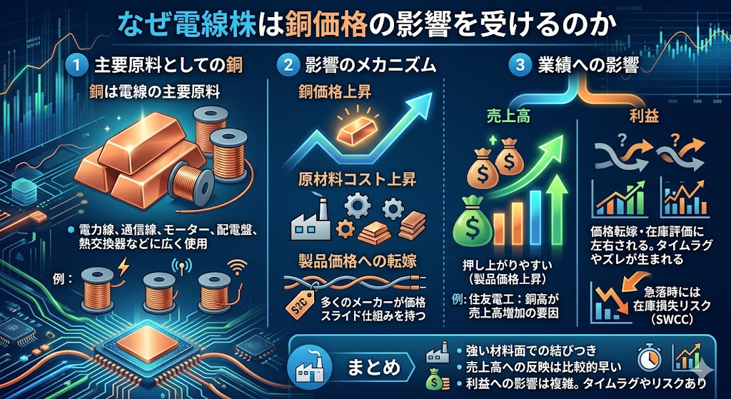 なぜ電線株は銅価格の影響を受けるのか