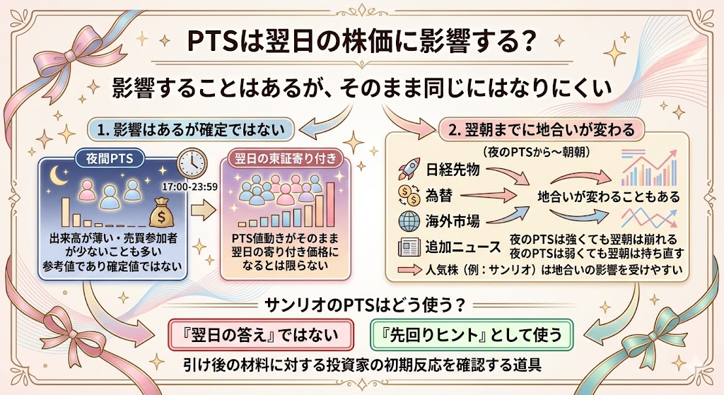 PTSは翌日の株価に影響する？