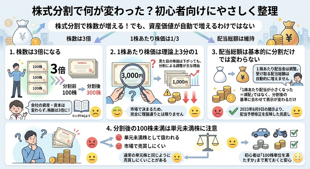 株式分割で何が変わった？初心者向けにやさしく整理