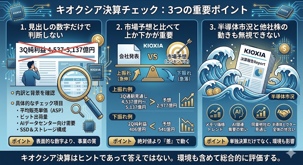 キオクシア決算を見るときの注意点