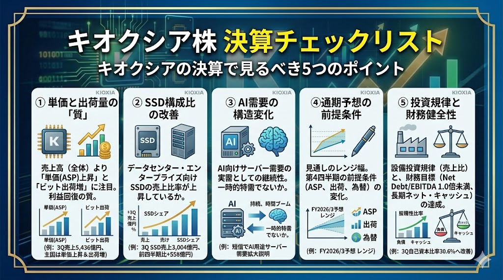 キオクシアの決算で見るべきポイント