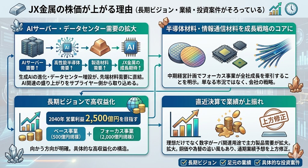 JX金属の株価が上がる理由