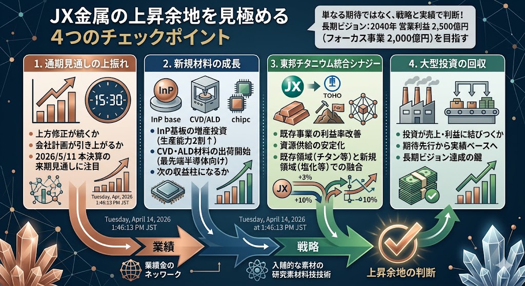 JX金属の上昇余地を見るときのチェックポイント