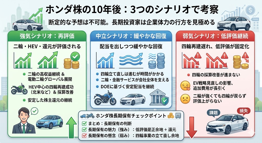 ホンダ株は10年後どうなりそうか
