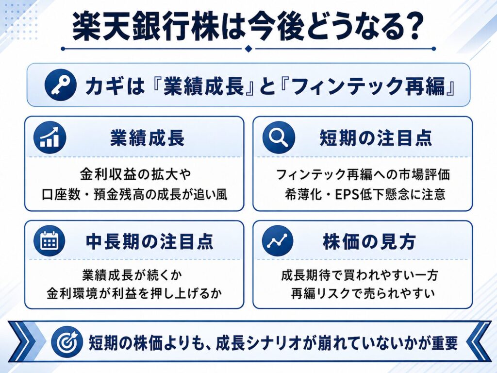 楽天銀行株は今後どうなる?
