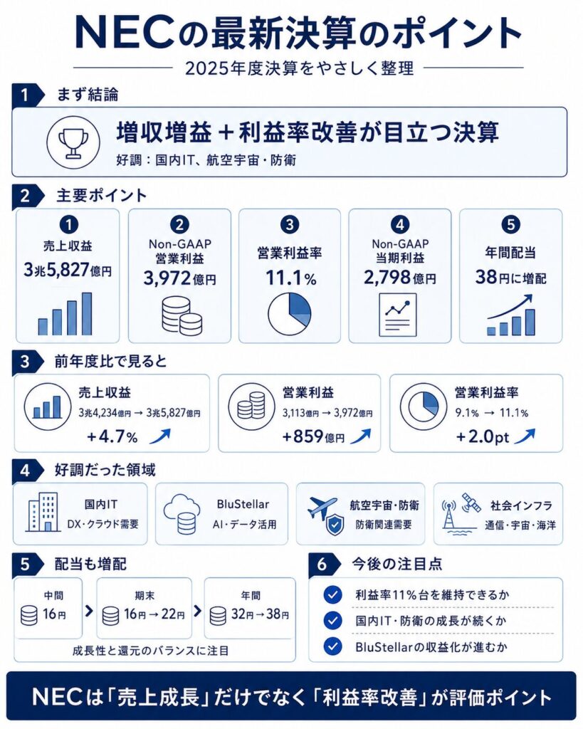 NECの最新決算のポイント