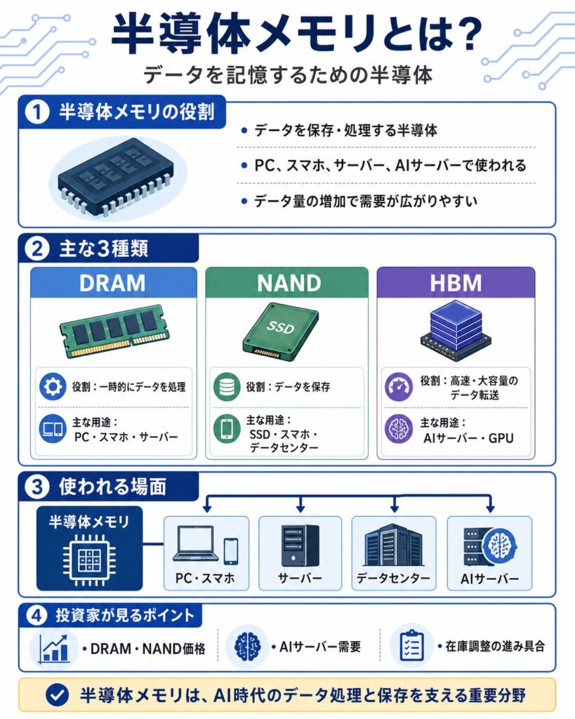 半導体メモリとは？