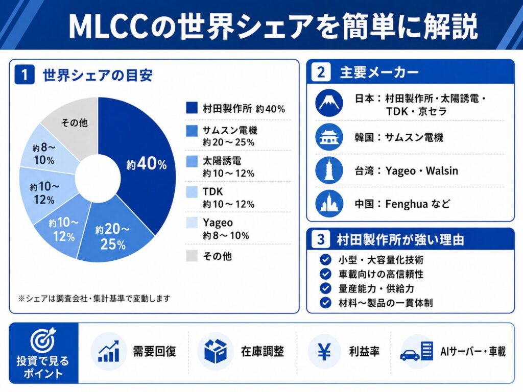 MLCCの世界シェア